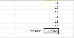 STD dev
